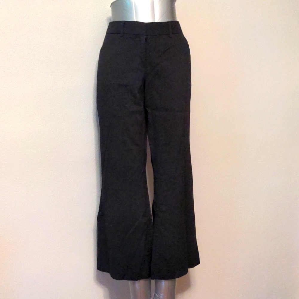 Express Editor Flare Black Capri Pants 8S